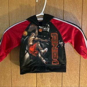 And1 Youth Kids Baby Basketball Hoodie with 🏀 on Zipper size 6-9 months